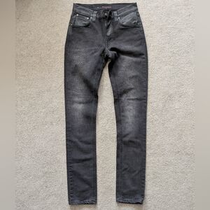 NUDIE JEANS Black Lean Dean Slim jeans 29/34